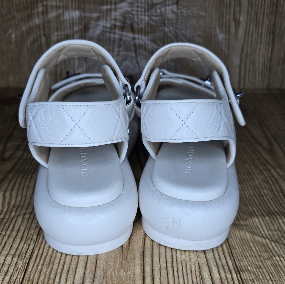 Coach Women's Peyton Leather Chunky‎ Sandal Size 8.5 - Picture 5 of 14